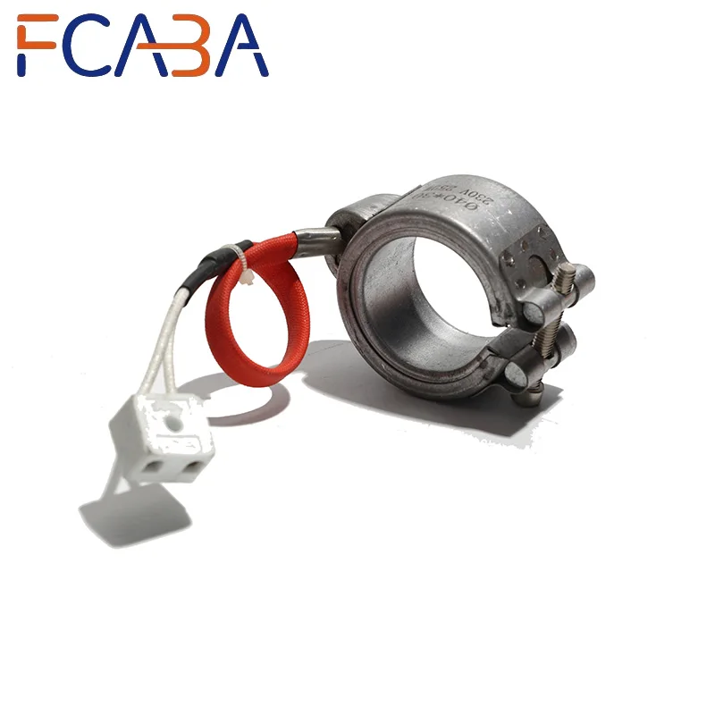 FCABA ID30/40mm 30/40/50/60mm Height Ceramic Band Heater Wire Lead Type for Injection Machine Nozzle 110/220/380V 250W/300W/350W