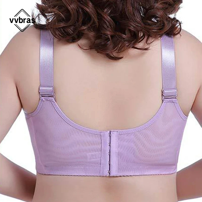 vvbras Plus Size Bra Ultrathin Lace Bralette For Woman Push Up Brassiere Regulowane biustonosze z pełną miseczką Bielizna Dziewczyny C D Cup Bras