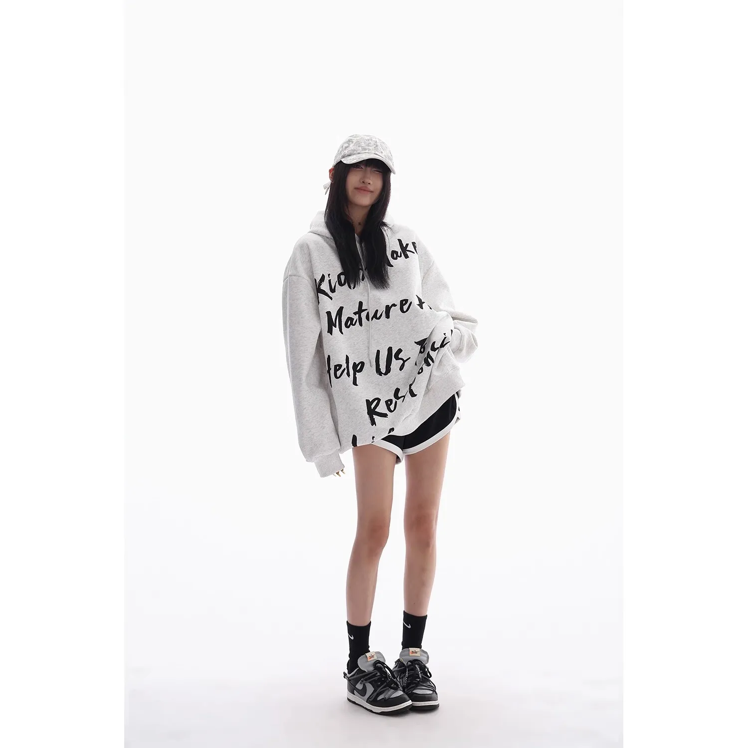 Alphabet Streetwear Sports Hoodies Sweatshirts For Women Casual Vintage American Loose-fitting Comfortable Wind Jackets Pullover