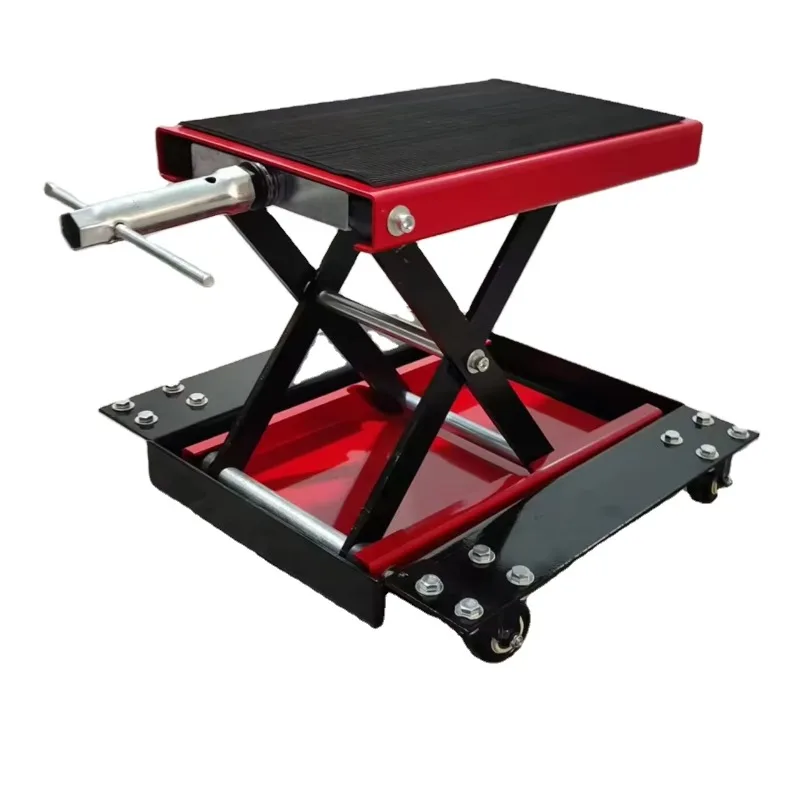 

Motorcycle Car Lifting Table Trolley Lift Tool Non Slip Strong Durable Full Set Bracket Repair Table