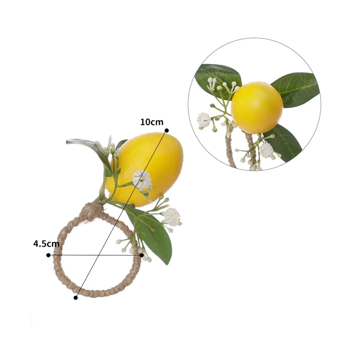 

Набор колец для салфеток с лимоном, набор из 6 держателей для салфеток в форме лимона, листьев винограда, для обеденного стола, декор для банкета, свадьбы, дня рождения, Рождества