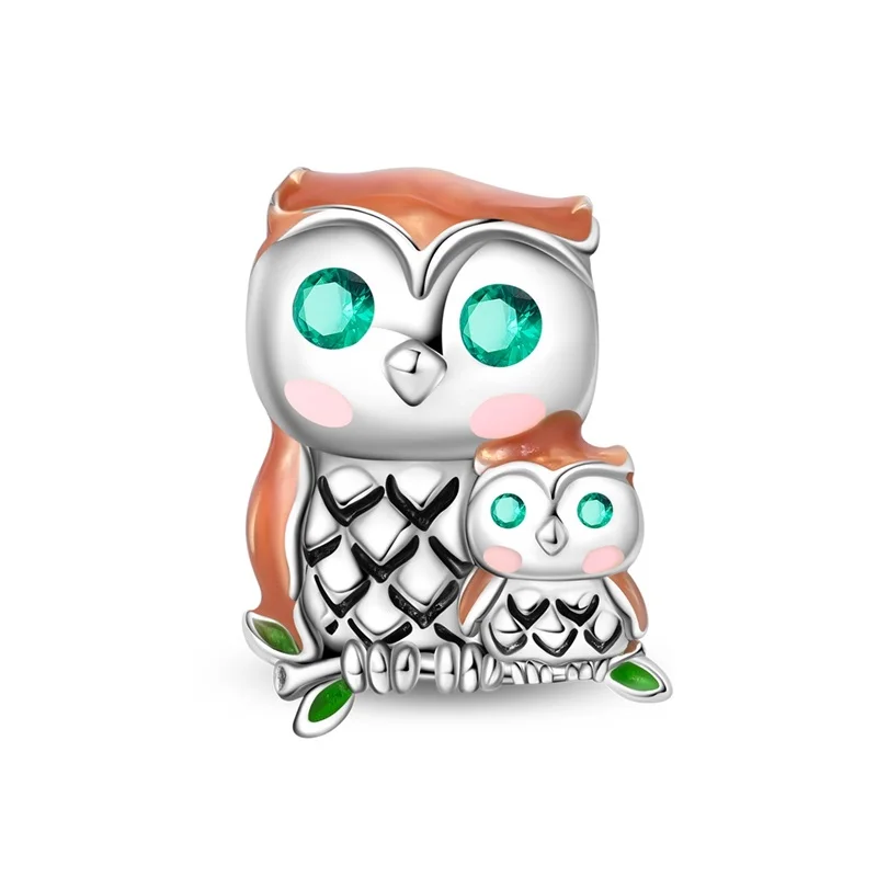 

New 925 Sterling Silver Charms Beads Classic Owl Beads Fit Original Bracelet DIY Women Birthday Jewelry Gifts