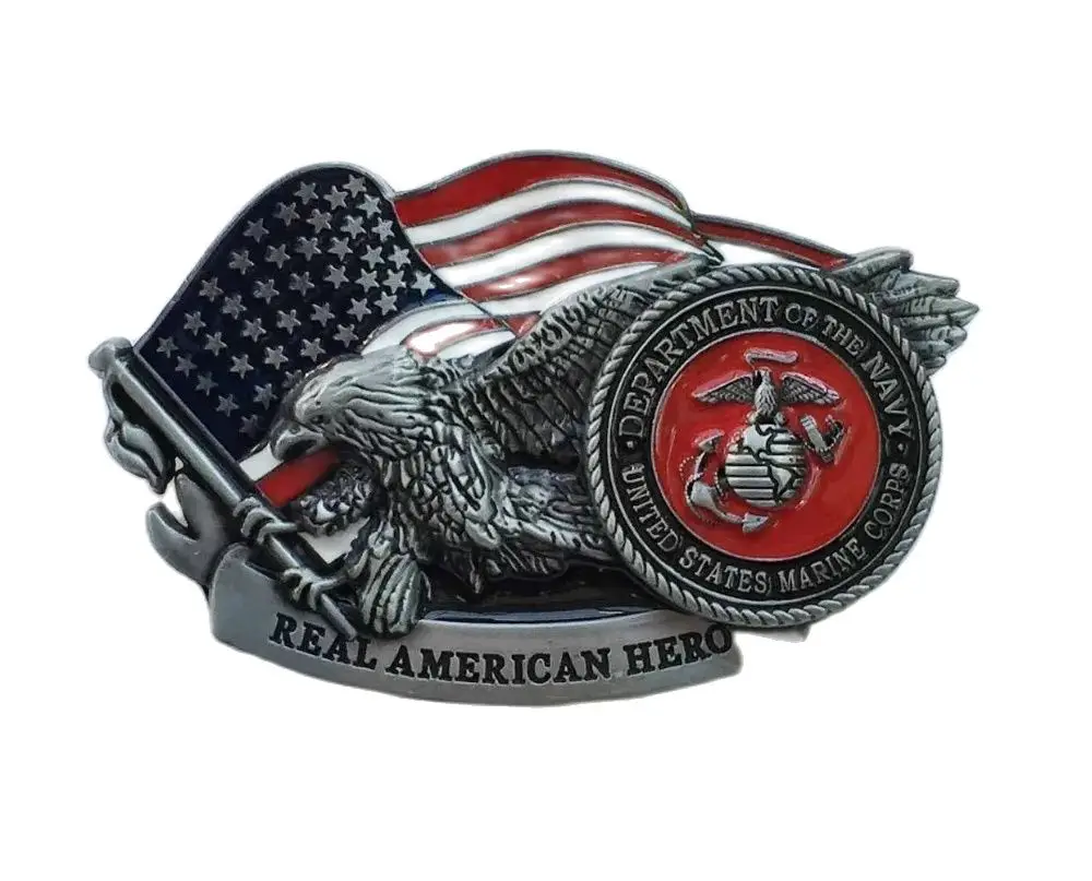 America Hero Navy Army Fire Fighter Police Belt Buckle SW-BY862 suitable for 4cm wideth belt with continous stock