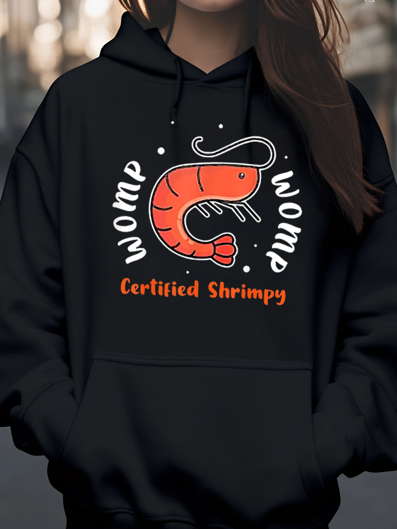 Shrimp Mom Certified Shrimpy Print Sudadera con capucha Día de la Madre Ropa Casual Mujer
