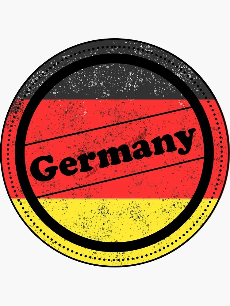 German Country Code National Flag Moto Bumper Window Car Accessories Vinyl Self-adhesive Decals