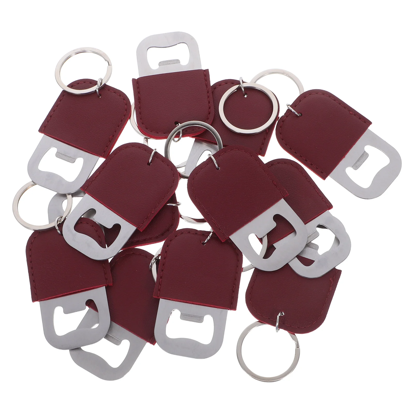 

12Pcs Stainless Steel Bottle Opener Keychain Heavy Duty Manual Bar Kitchen Beer Soda Flat Bottle Opener Keychain Tool
