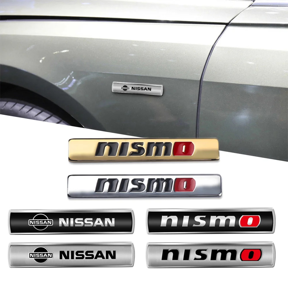 3D Metal Badges Logo Stickers Auto Body Side Window Trunk Decal Decoration Accessories For Nissan Nismo Tiida Teana GTR Almera