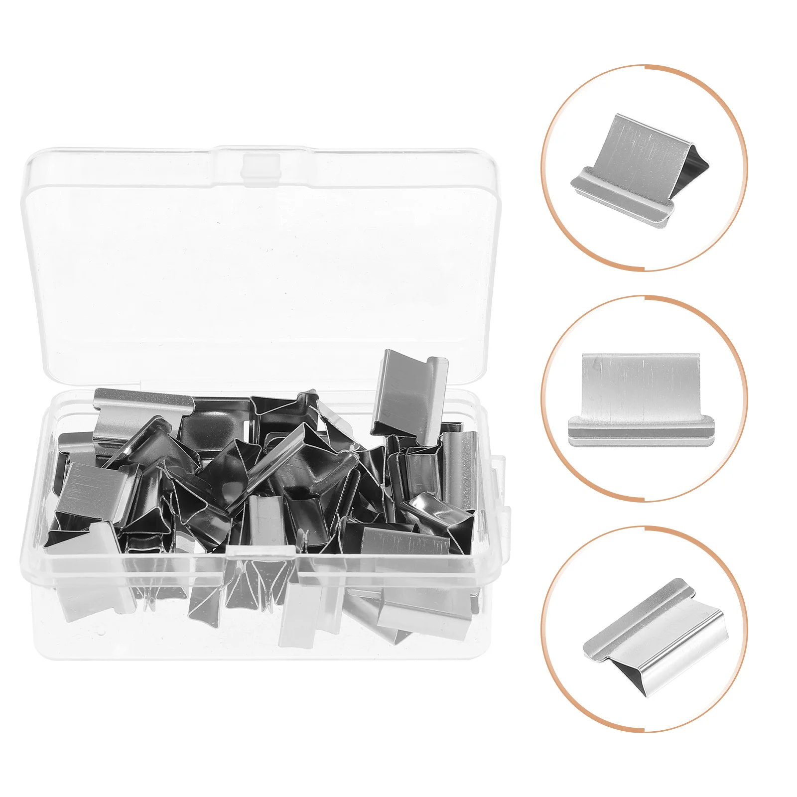 

4 Boxes Multi-function Binder Clips Refills Seamless Staple Compact Clam Office Accessory Paper