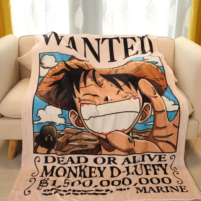 

3D New Printed One Piece Anime Blanket Falai Velvet Cartoon Cover Blanket Luffy Student Air Conditioning Blanket Gift