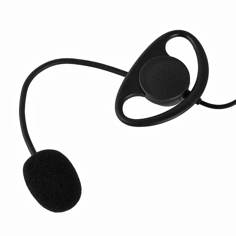 2 Pin D Shaped Ear Hook Dual Finger PTT Mic Headset Headphone for Motorola GP88 GP88S GP300 CP88 CP300 HYT TC-500 TC-600 Radio