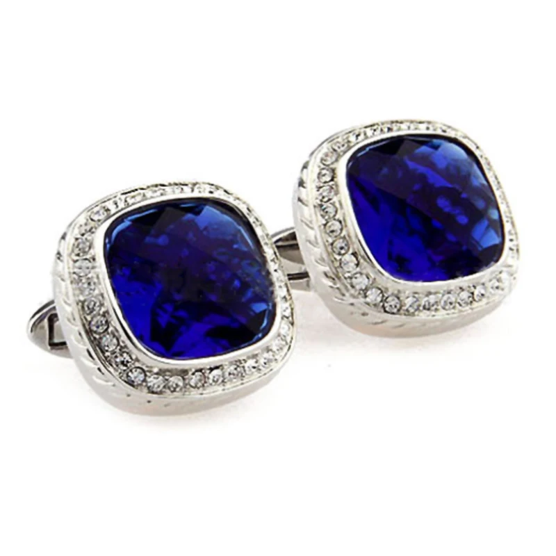 

KFLK French Shirt Big Cufflinks for Men Brand Crystal Cuff links Luxury Wedding Button High Quality Guests