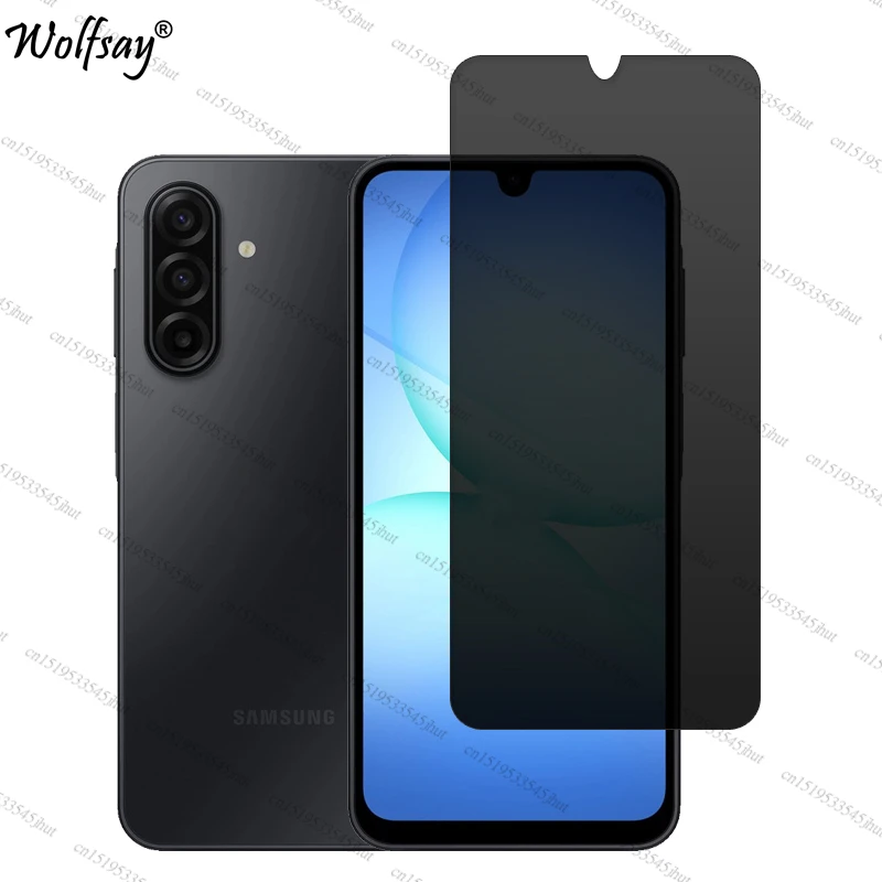 Protector de pantalla de privacidad para Samsung Galaxy A17 5G, vidrio templado antiespía, con protector de cámara 2