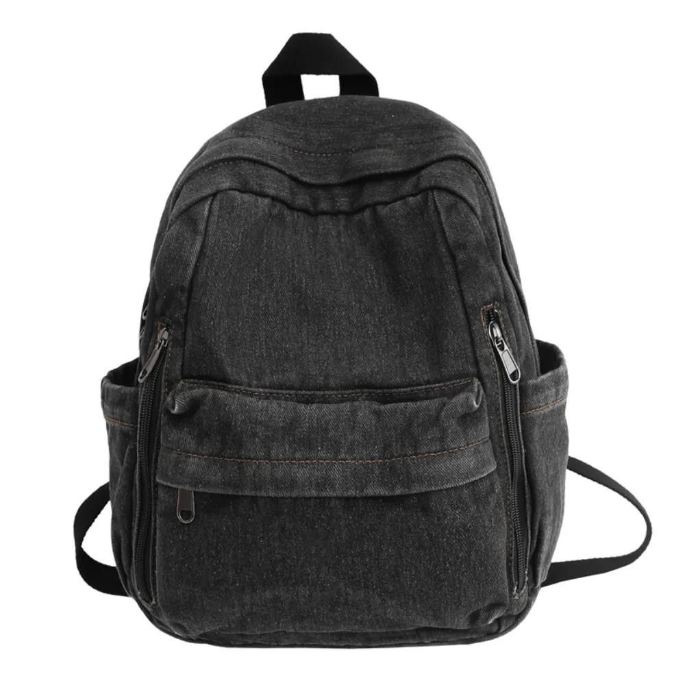 

Portable Y2K Denim Backpack Japanese Style Street Style Vintage Handbag Large Capacity Solid Color Solid Crossbody Bag Boy