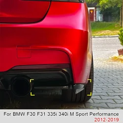 Rear Bumper Lip Side Splitter Spoiler Side Air Vent Outlet Cover For BMW F30 F31 335i 340i M Sport Performance 2012-2019 ABS