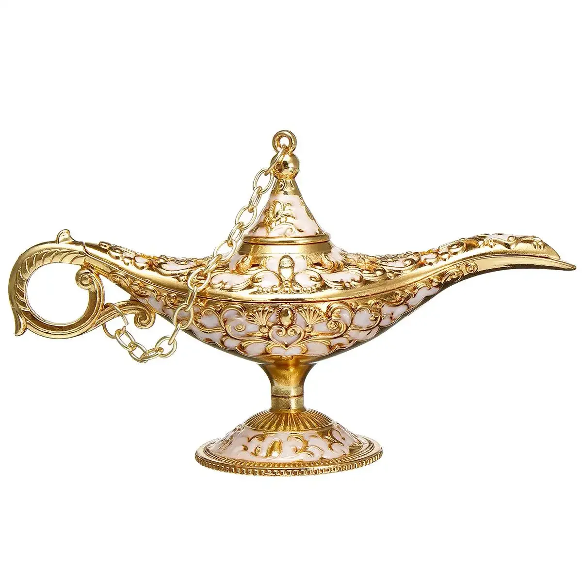 Aladdin Lamp Traditional Hollow Out Fairy Tale Magic Aladdin Wishing Lamp Tea Pot Retro Home Decoration Accessories