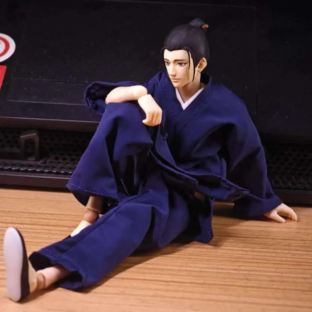O Outcast Shf Anime Feito à Mão Zhanglingyu 4 Pçs/set Dao Fu Tops Calças Cinto Roupas Construídas em Fio de Ferro É Adequado para Brinquedo 1/12
