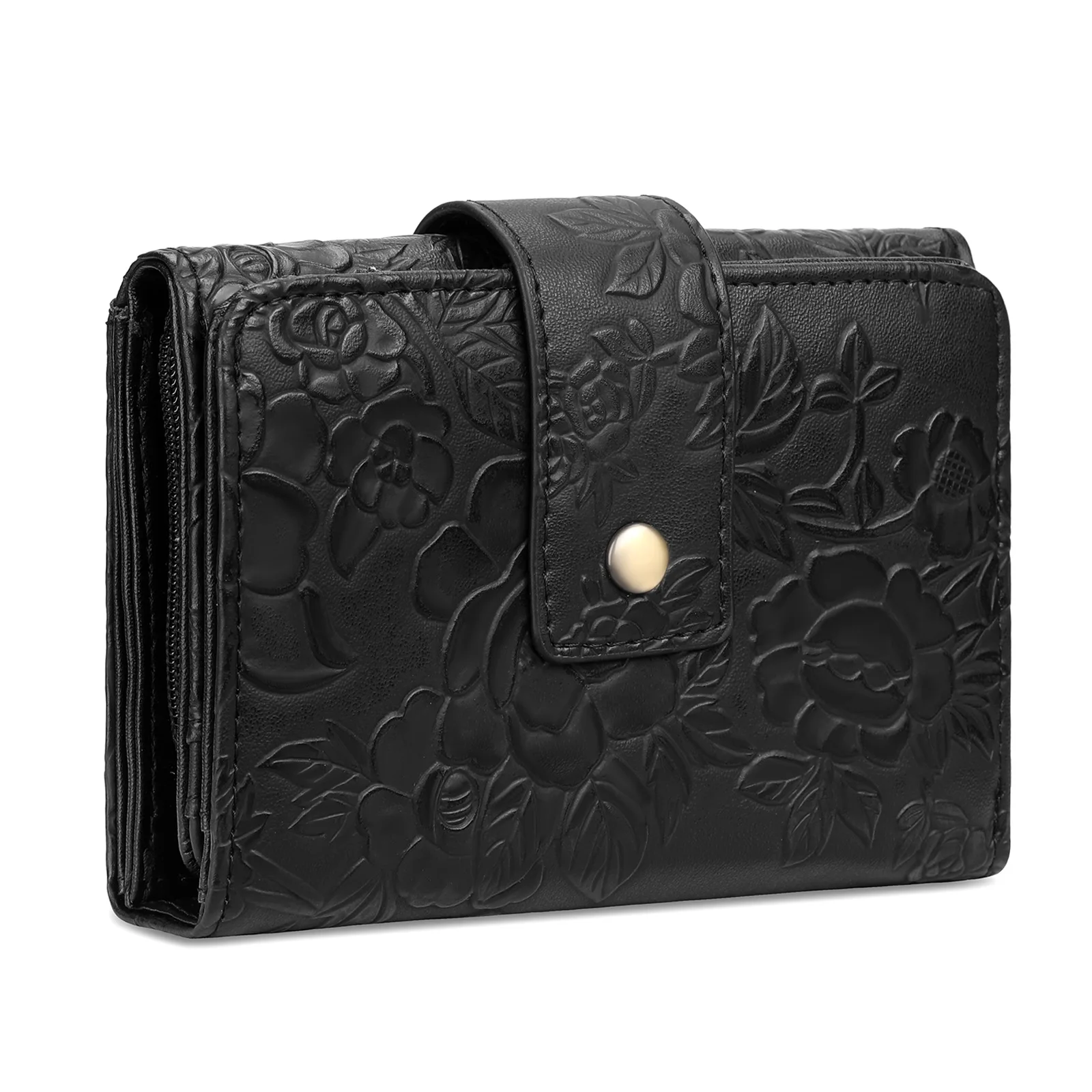 New short wallet, short and fashionable carved women's clutch bag, large-capacity storage bag, and wallet are fashionable