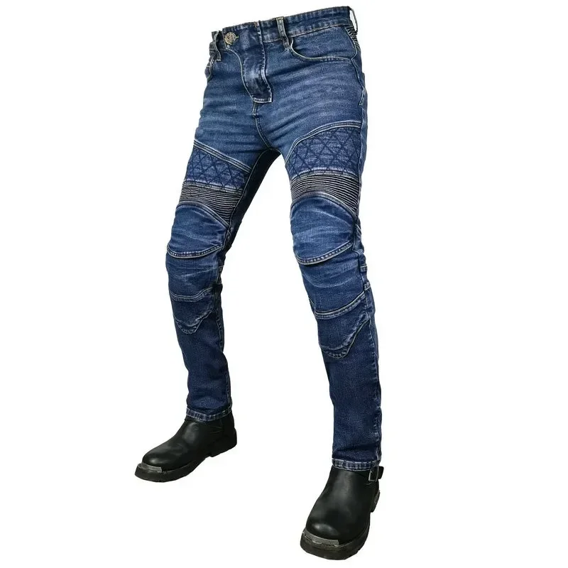 Motocross Outdoor Sports Casual Wear-Resistant Pants Men's Fashion Motor Trousers Loong Biker Motorcycle Riding Protection Jeans