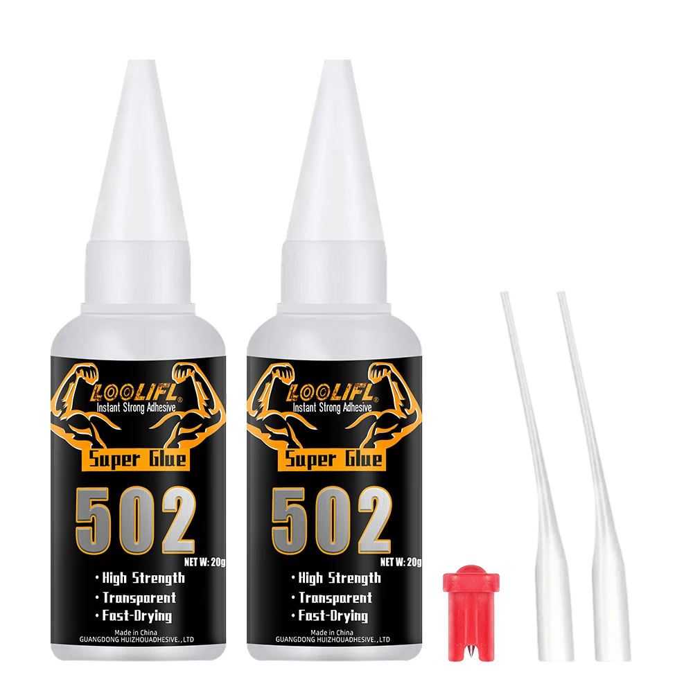 502 Superlijm Sneldrogende sterke cyanoacrylaatlijm wordt gebruikt voor doe-het-zelf handwerkreparatie van metaal, hout, kunststof en keramiek. 20 g