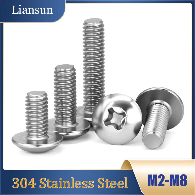 

Cross Truss Head Phillips Machine Screws M2 M2.5 M3 M4 M5M6M8 Mushroom Big Flat Head Screw 304 Stainless Steel Round Head Screws