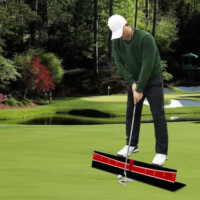 Golf Putting Track Board Golf Putter Trainer Track Guide Plate Golf Training Balance Correction Aid Traiettoria Scheda di calibrazione