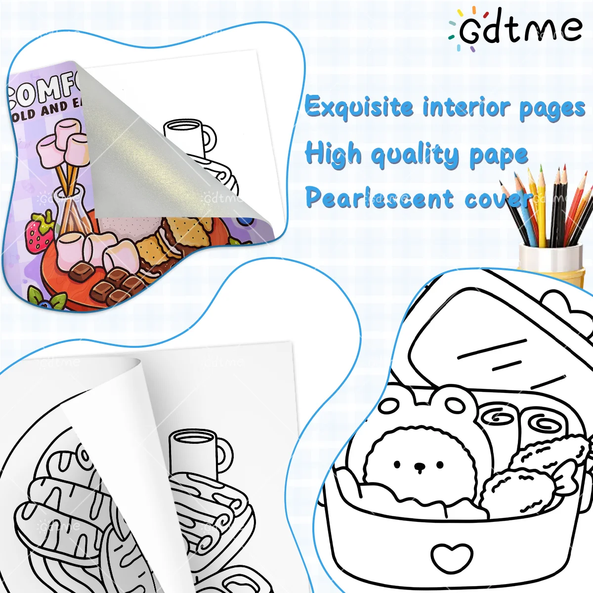 الراحة الغذاء الجريء وسهل كتاب التلوين للكبار 24 صفحة تخفيف التوتر قتل الوقت دهان داي رسم كتاب لعبة تعليمية للأطفال