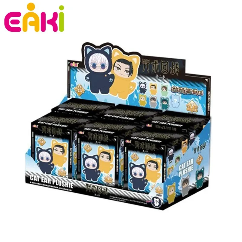 

EAKI оригинальный Jujutsu Kaisen 2, плюшевая слепая коробка с кошачьими ушками, загадочная коробка, аниме-фигурка, украшение для комнаты, коллекционная игрушка