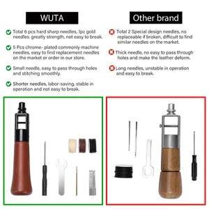 WUTA NUEVO KIT DE PRESO DE AWL DE ACUERNO DE CUERO DE WUTA CANTA DE DIY CARRILLO DE CARRAJE DE CUERA CUERRA DE CUERRA KIT SHOEMAKER CONSEPUESTA 10 mejores kit de cuero de ventas - №2