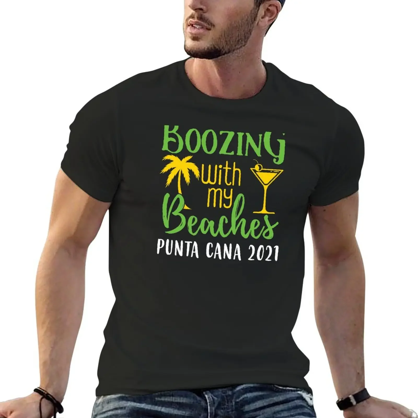 Boozing With My Beaches Girls Trip Punta Cana 2021 design T-Shirt Anime t-shirt luxury designer oversized t shirts for men