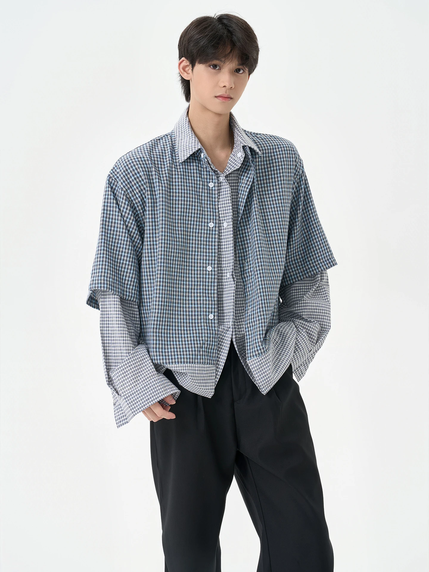 h-tonic-americain-retro-plaid-ample-decontracte-long-sve-hommes-irt-faux-deux-pieces-design-sens-epissage-coton-polyester