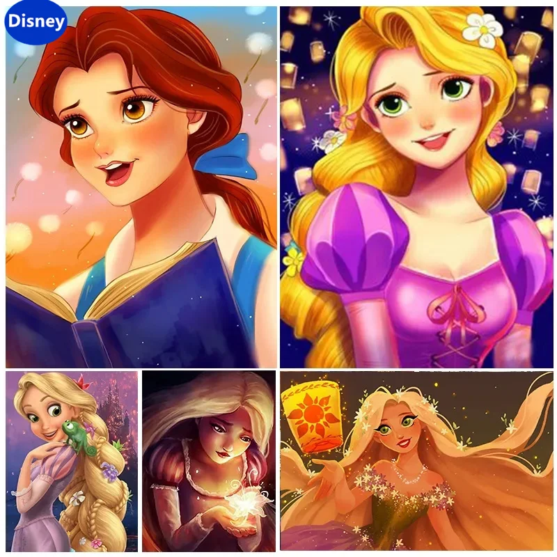 Disney Blonde Long Hair Princess Cartoon Handmade Puzzle Puzzle 300/500/1000 Pieces High Quality Game Gift Box Girl Gift