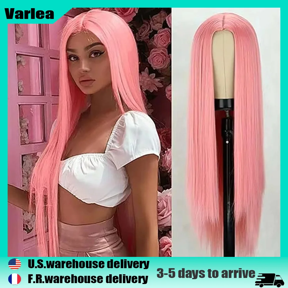 

Varlea 13x4 Lace Frontal Straight Lace Front Wigs Human Hair 13x6 Lace Hd Pink Lace Front Wig Human Hair Colored Brazilian Hair