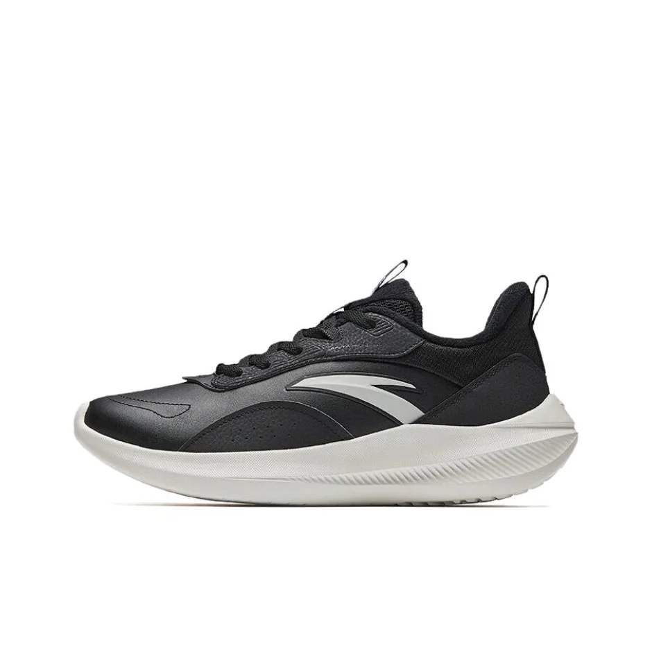 

Anta Liuyun Cushioning Slip Resistant Abrasion Resistant Low top Casual Running Shoes Men's Black/Ivory White 912345512-13