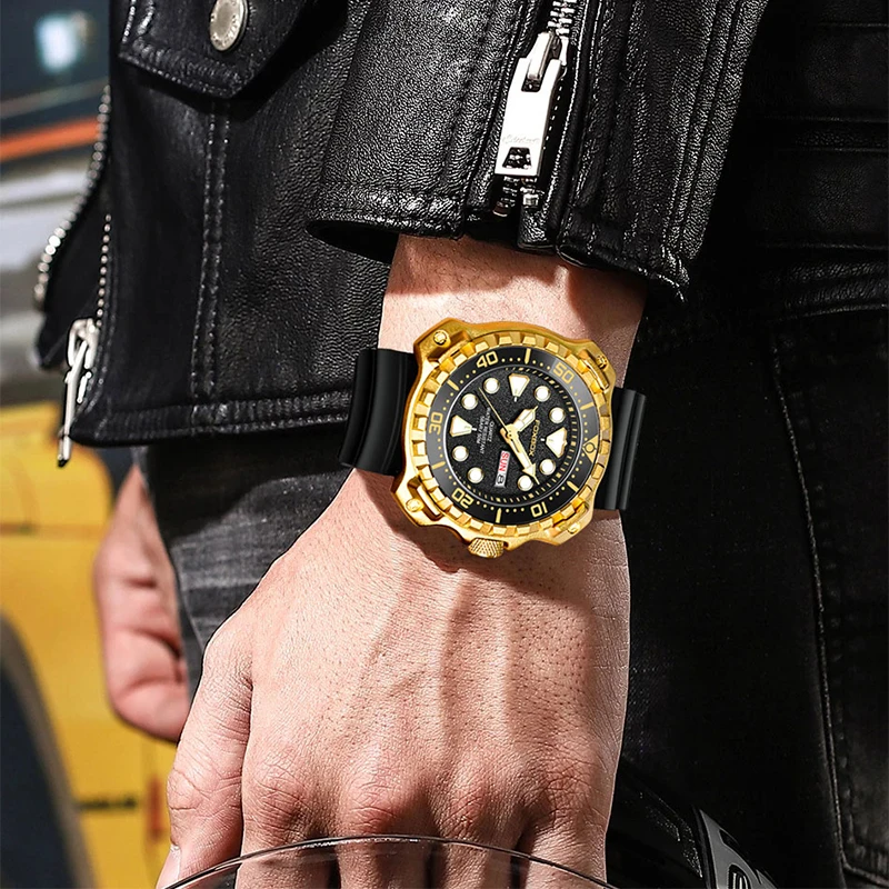 2025 LIGE موضة ساعات رجالي Foxbox العلامة التجارية الفاخرة الطلب الكبير ساعة رياضية للرجال مقاوم للماء ساعة مضيئة كوارتز تاريخ على مدار الساعة