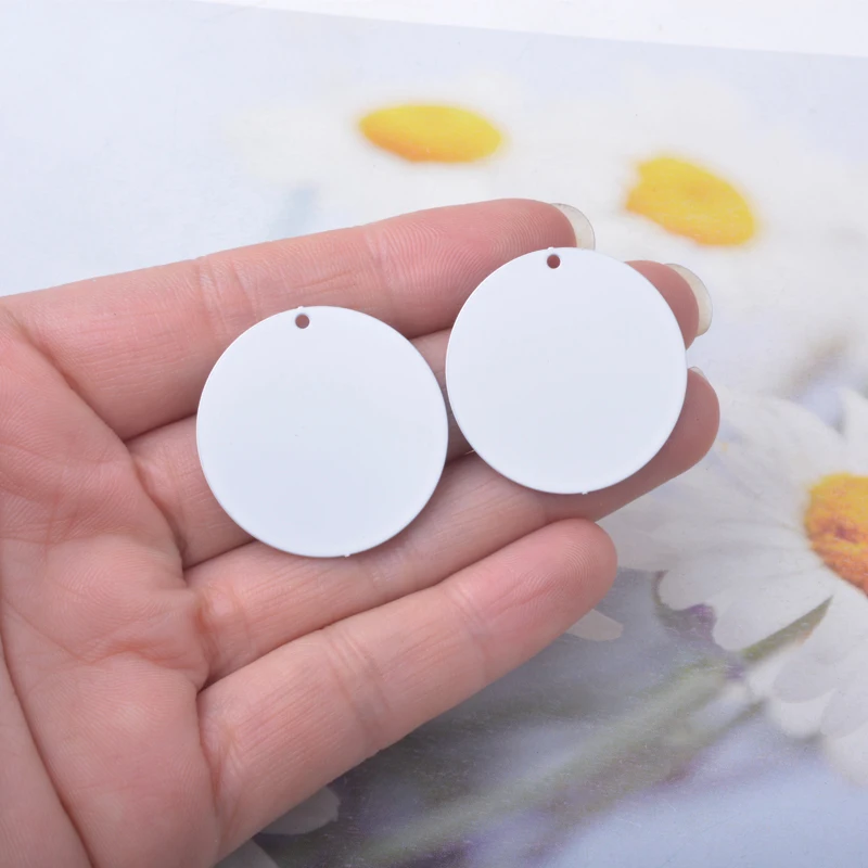 10 Stück AB9257 30mm Runde Anhänger aus Eisen, mehrfarbig lackiert, für DIY-Schmuckherstellung – Detail 12