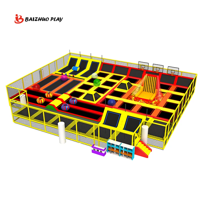 Customized Colors And Sizes Amusement Playground Trampoline Park Jumping Bed For Adults And Children Affordable Equipments