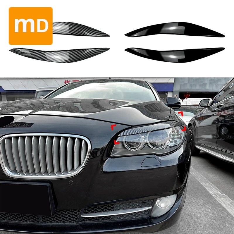 

For 2011-2014 BMW 5 Series F10 F11 Front Headlight Eyebrow Eye Headlight Eyebrow Decoration Sticker Eyelash Modified