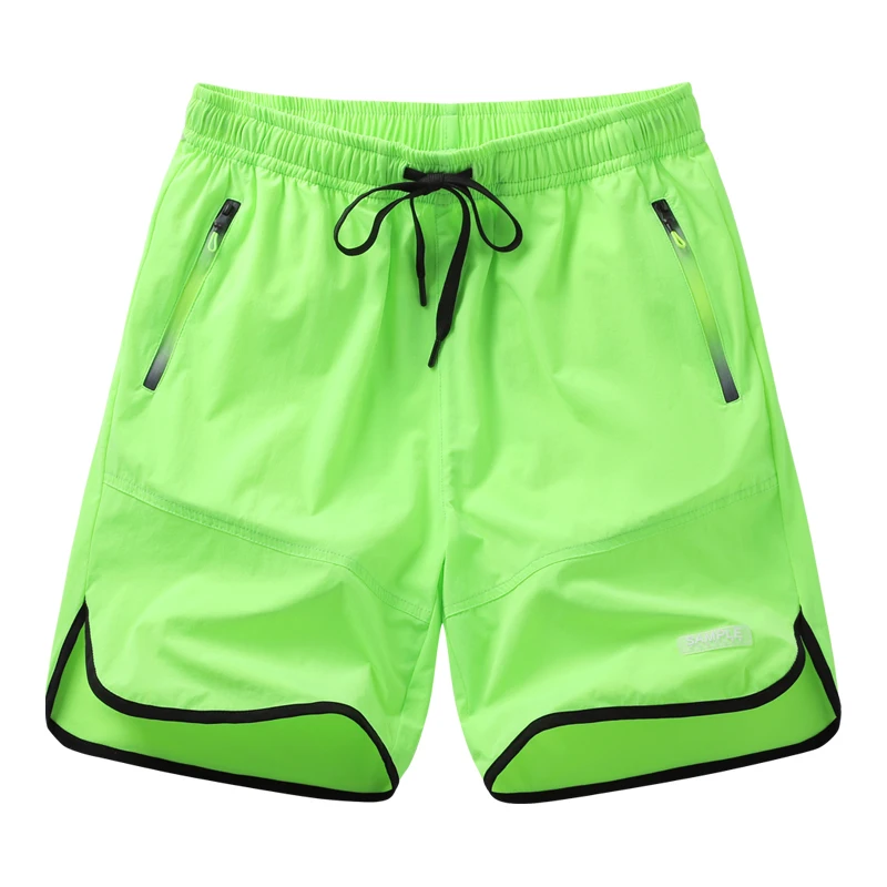 2024 Summer Men Casual Loose Zipper Pockets Beach Short Pants Male Quick Dry Sports Running Fitness Basketball Shorts Pantalones