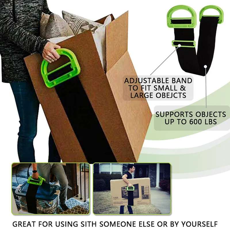 Move House Tool Straps Wrist Forearm Forklift Lifting Moving Straps for Carrying Furniture Transport Belt Rope Heavy Cord Tools