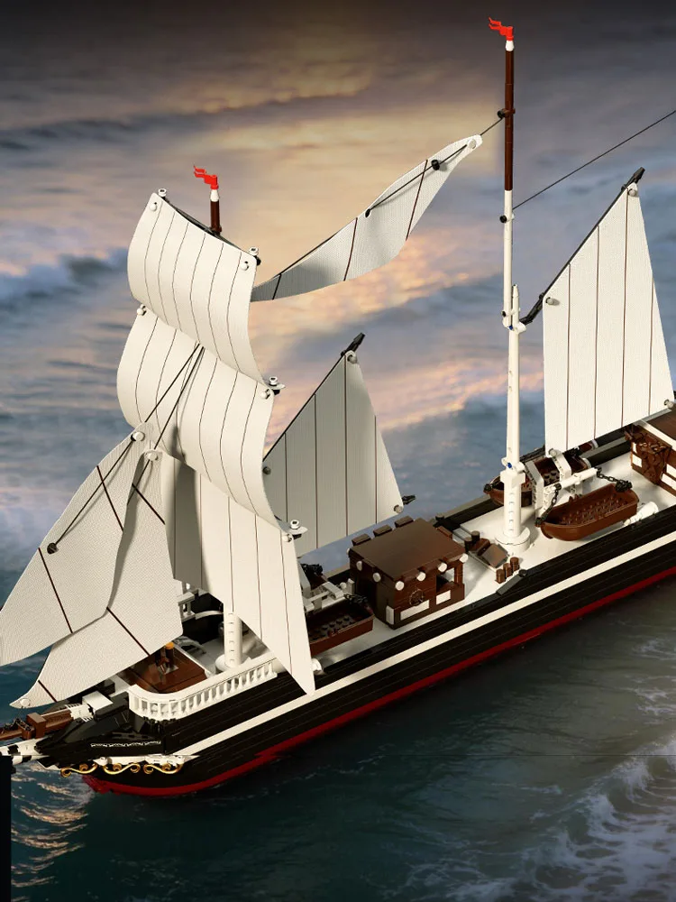 Idea Ocean Going Merchant Ship Baustein-Set: Endurance Clipper Konstruktionsmodell, Lehrreiches Spielzeug, Sammlerstück als Geschenk – Detail 2