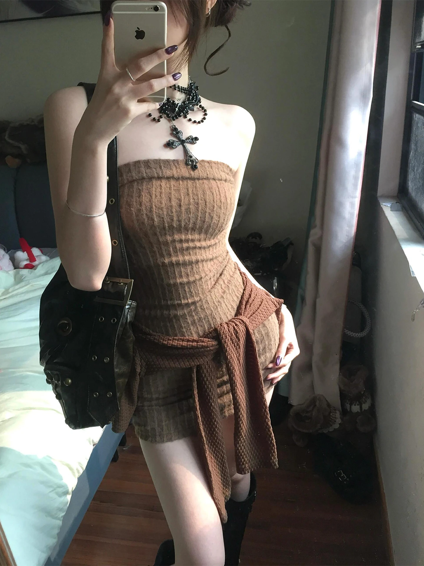 فساتين Bodycon رسم سلسلة Ruched متماسكة امرأة بريق لادي مهرجان أداء سيدة غير المتماثلة طول الكاحل مسرح GF #3