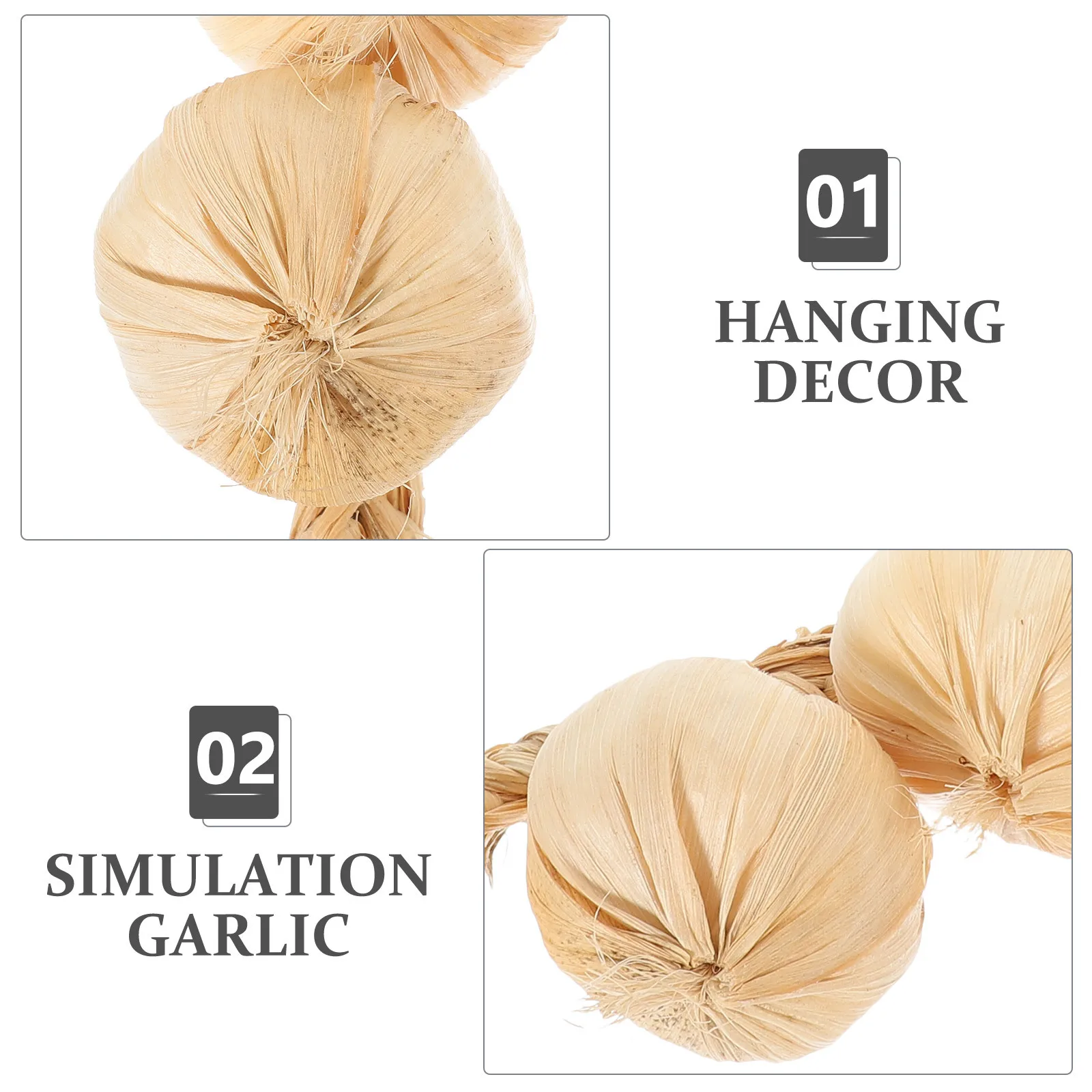 

Artificial Garlic String Hanging Decor Reusable Durable Mini Decorative Garlic Vegetable Photography Prop Home Supermarket Farm