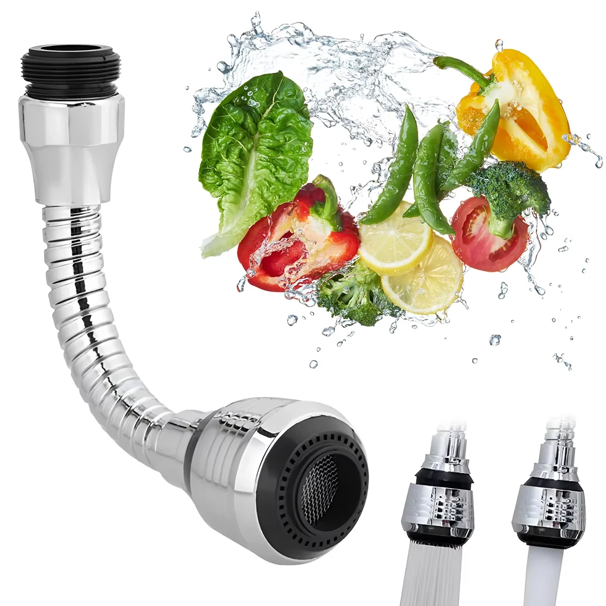 

2 Modes Sink Faucet 360 Degree Rotation Filter Extension Tube Shower Water Saving Tap Universal Kitchen Gadgets Accessories