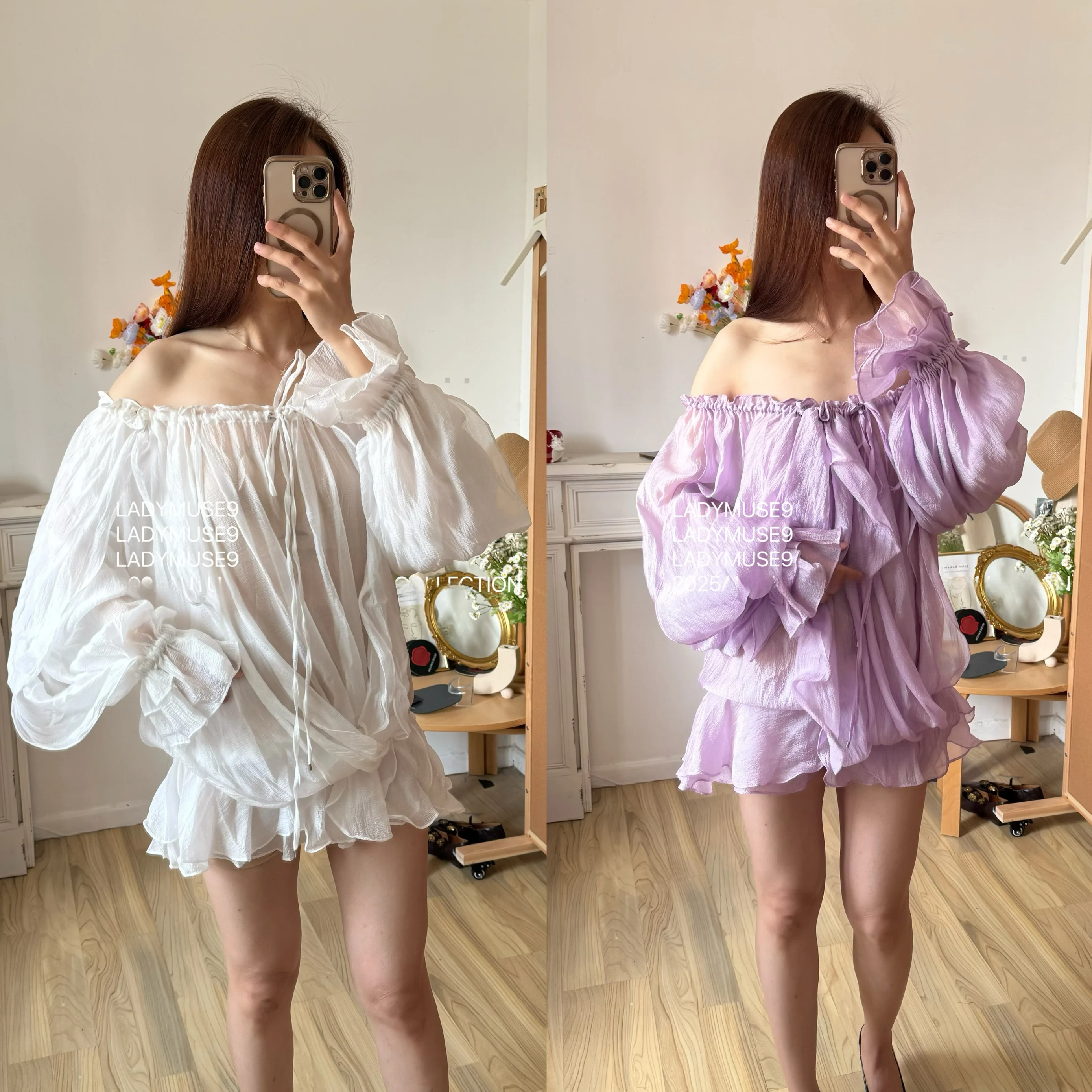 

Шикарная ультра-красивая юбка на одно плечо с завязками, модный женский ансамбль ort Sve, длинные брюки, весна-осень-зима...