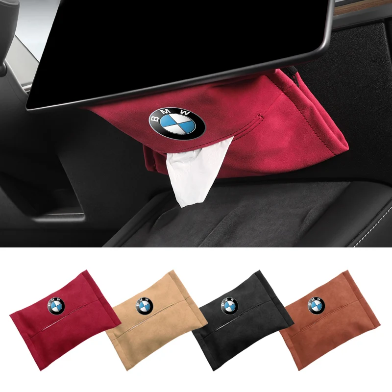 Car Tissue Box Armrest Seat Back Napkin Center Console Flocking Storage Bag For BMW M X5 E70 X1 E84 F49 F39 X3 E83 X6 E71 E72 X4