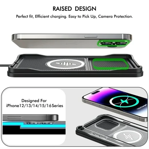 Беспроводное автомобильное зарядное устройство для iPhone и Samsung — изображение продукта