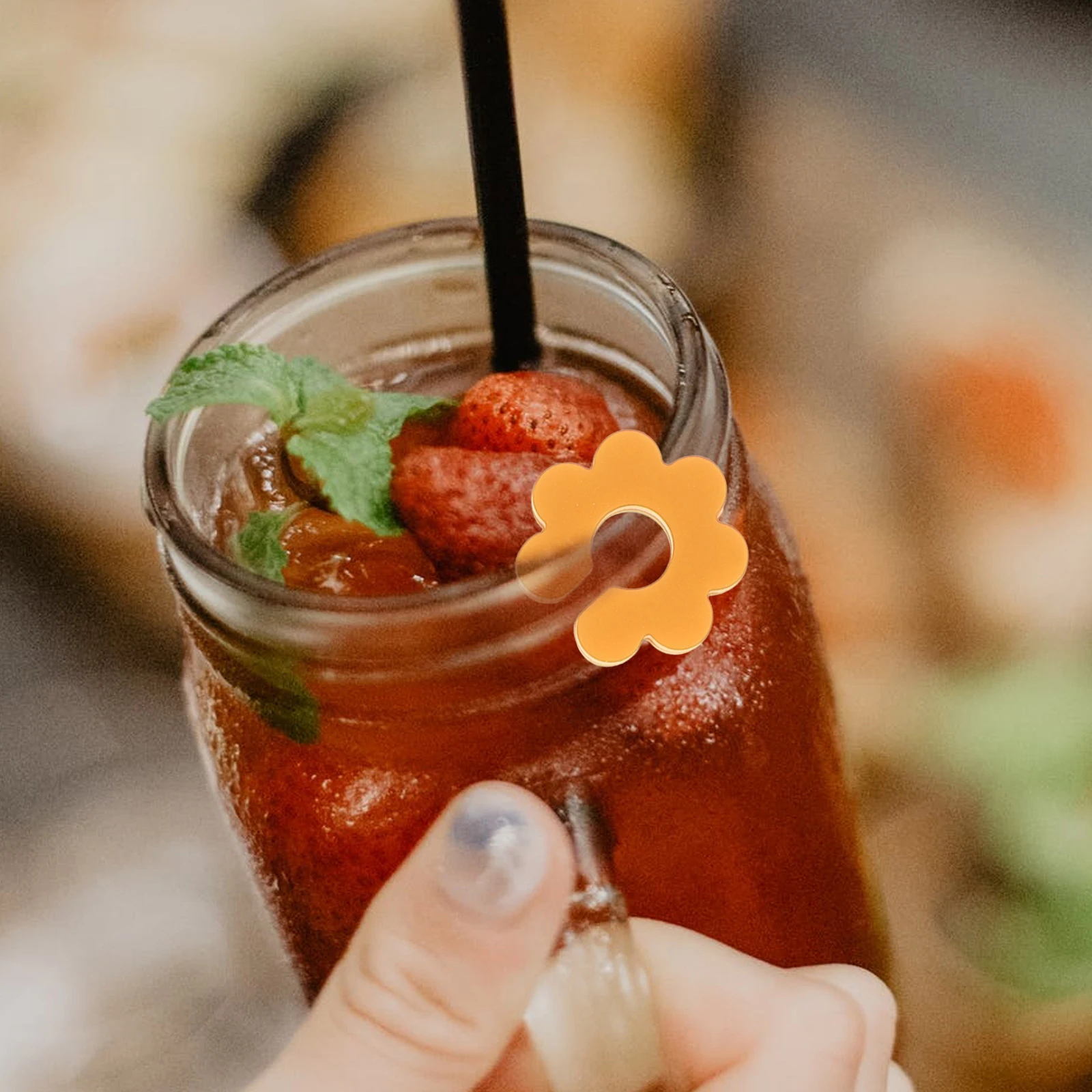 

36Pcs Silicone Wine Charms Creative Tongue Shaped Wear Resistant Drink Markers for Party Bar Cocktail Supplies