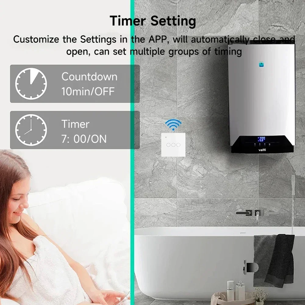 Tuya ZigBee Wall Touch Smart Light Switch EU 86X86 With Neutral/No Neutral Wire Capacitor Smart Life Work with Alexa Google Home