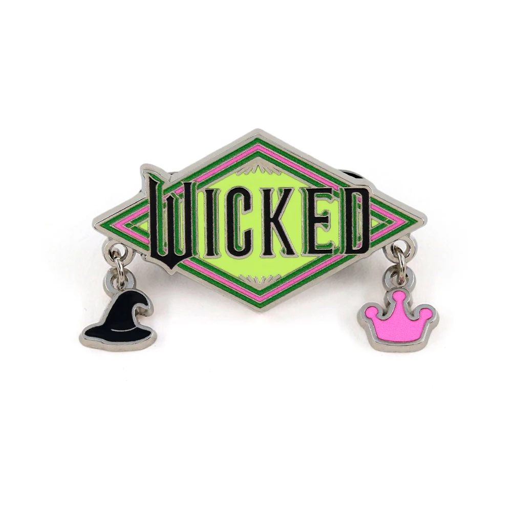 Wicked Musical Enamel Brooch Witch Hat And Crown Pendant Broadway Inspired Badge Backpack Jacket Accessory Collectible Gift