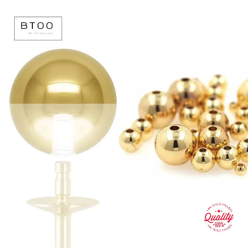 

14K Gold Filled Half Hole Ear Stud Beads Jewelry Making Accessories DIY Handmade Tarnish Resistant Findings